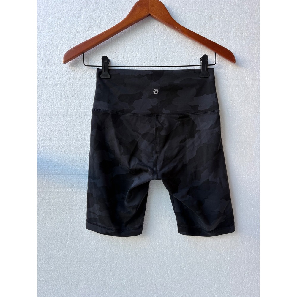 Lululemon Wunder Train High Rise Biker Shorts Everlux Camo Gym Workout - Picture 6 of 7